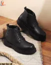 Half boots made from genuine leather with zipper, laces, and a foam sole