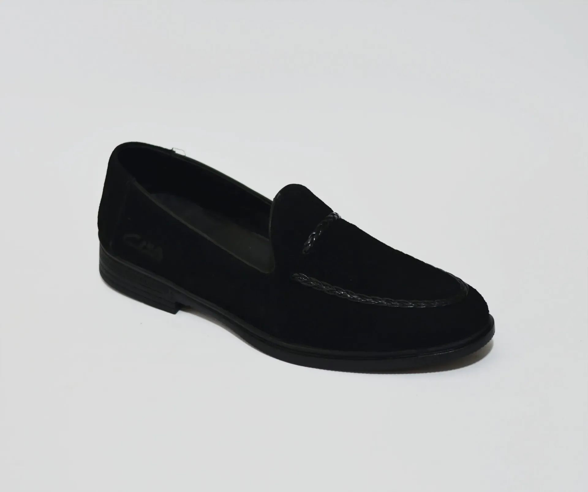 Suede penny loafers