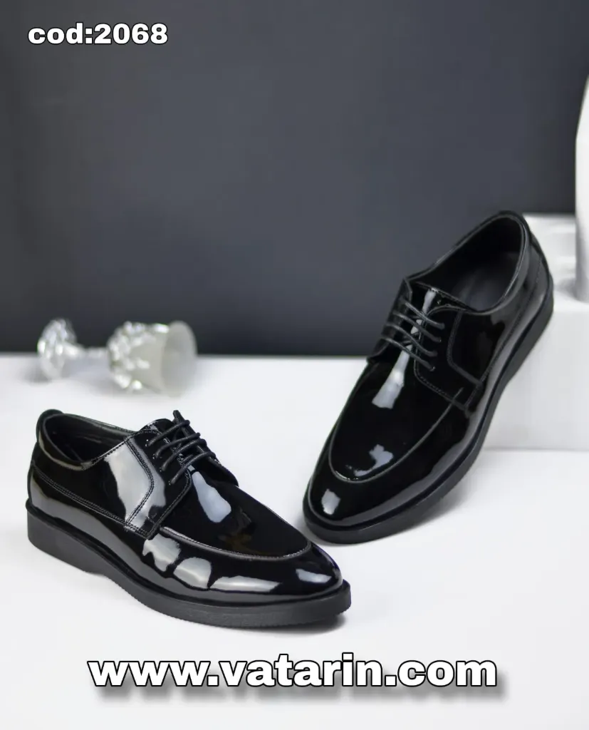 Classic lace-up shoes crafted from glossy leather