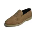 Embossed reversed leather penny loafers