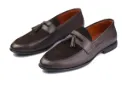 Penny loafers made from a blend of genuine leather and suede