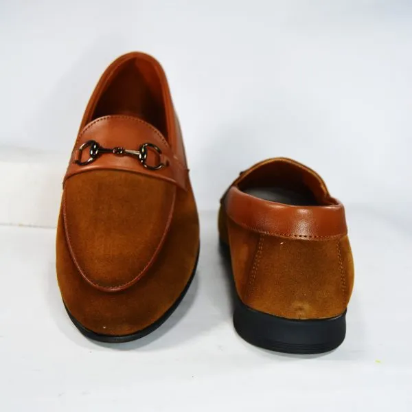 Black suede loafers