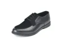 Classic shoes made from a blend of genuine leather and suede in black