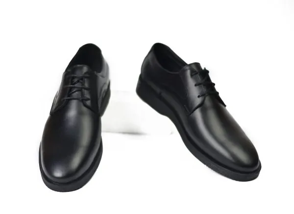 [20570140] Smart black shoes made from genuine leather with a rubber sole (40, Black)