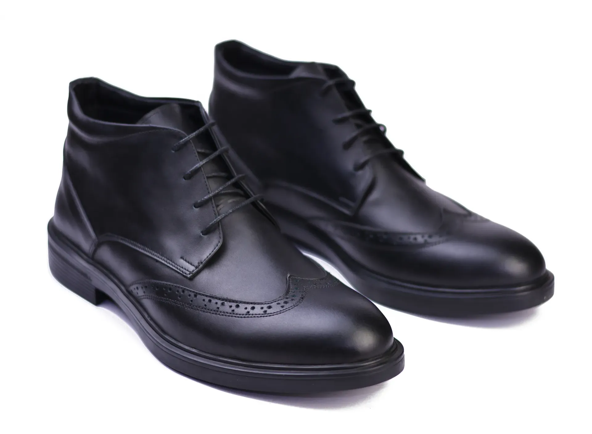 Classic half-boot, genuine leather and rubber sole, code 2117