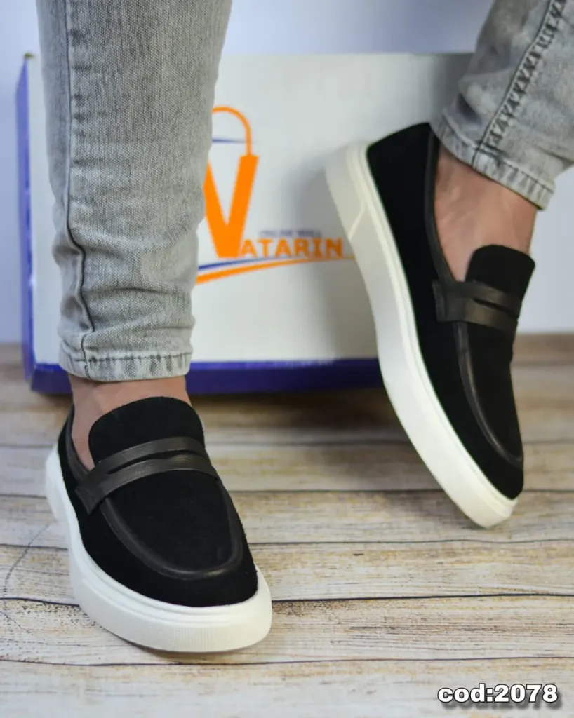 [20780141] Flat smart sneakers made from suede with an EVA sole (Black, 41)