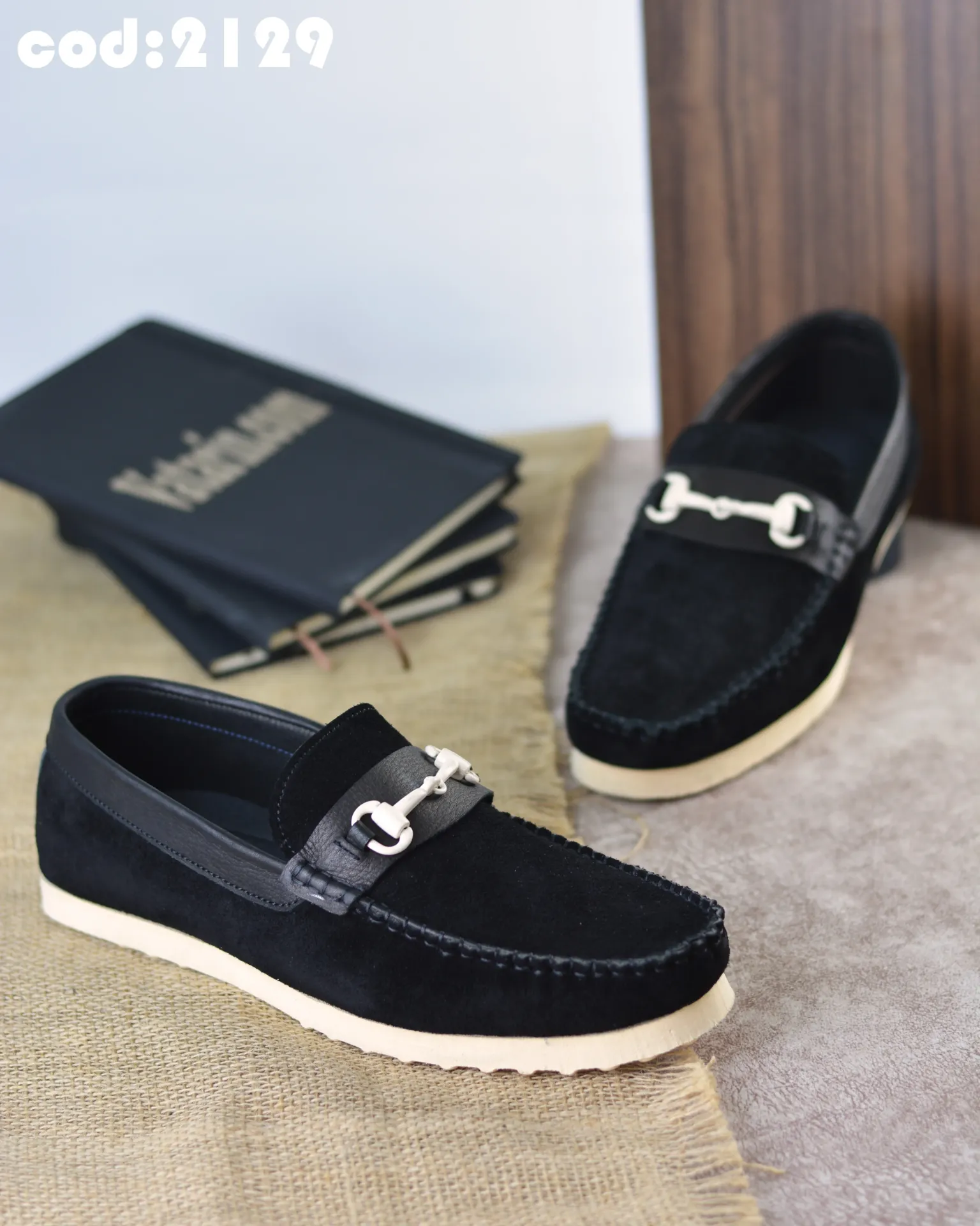 [21290141] Turkish suede shoes with EVA soles (اسود, ٤١)