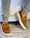 Flat smart sneakers made from suede with an EVA sole