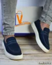 Flat smart sneakers made from suede with an EVA sole