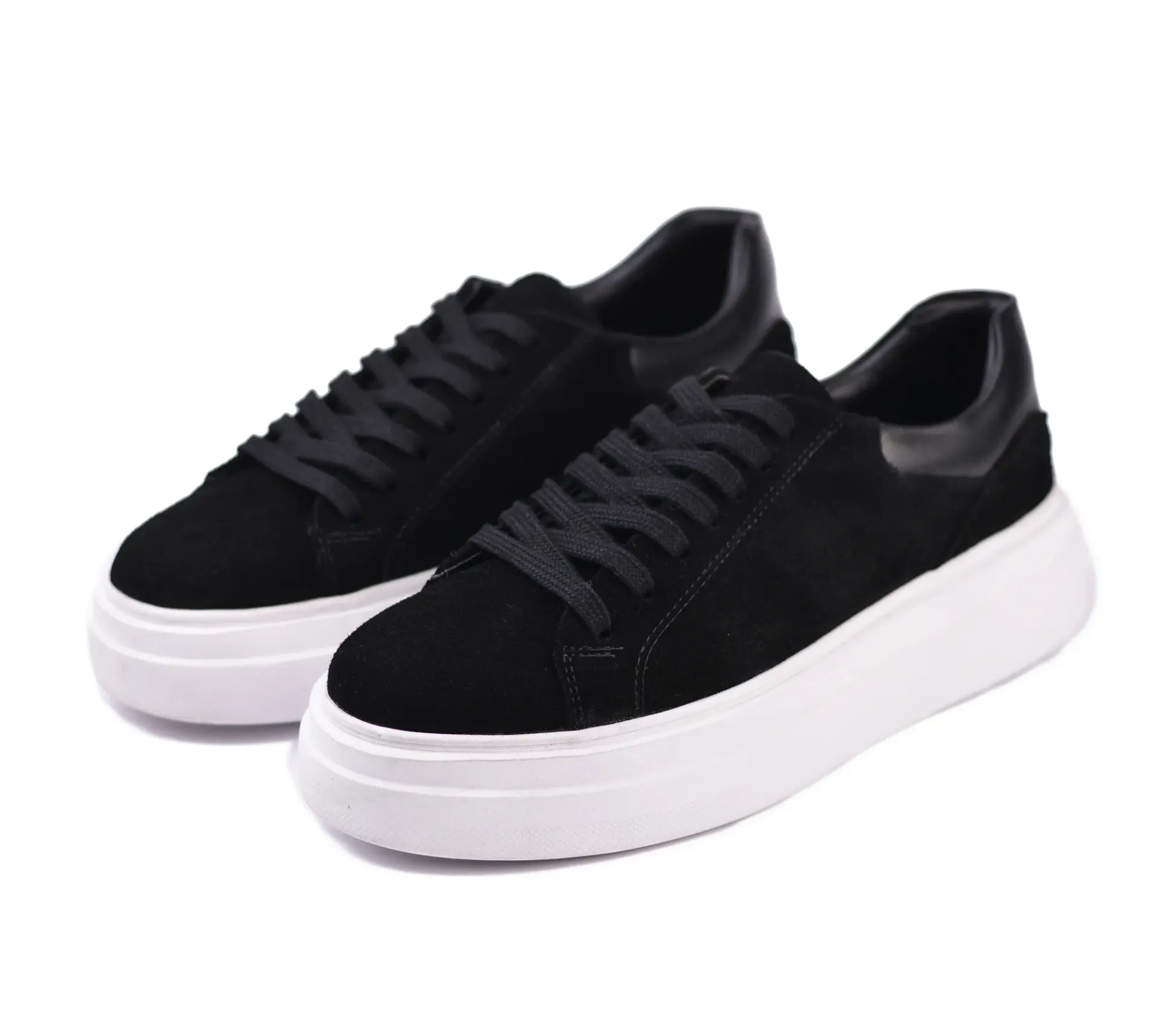 [21320141] Casual suede shoes with EVA sole, cod 2132 (Black, 41)