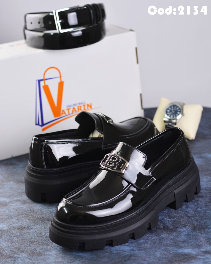 Chunky Loafers verneir finish, foam sole – Code 2134