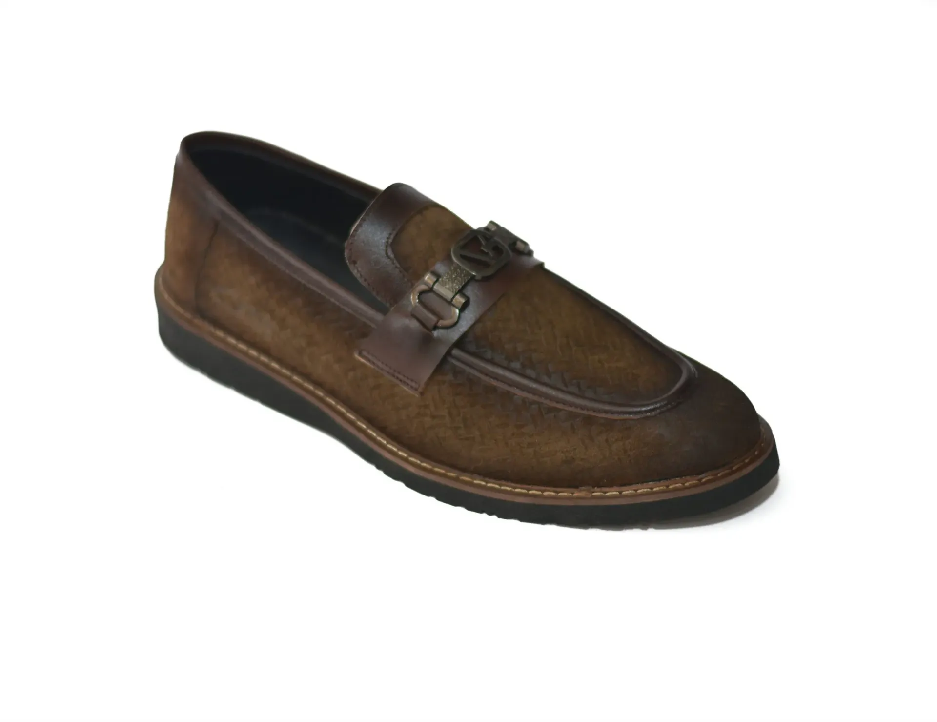 [20290441] suede loafer shoes (Brown, 41)