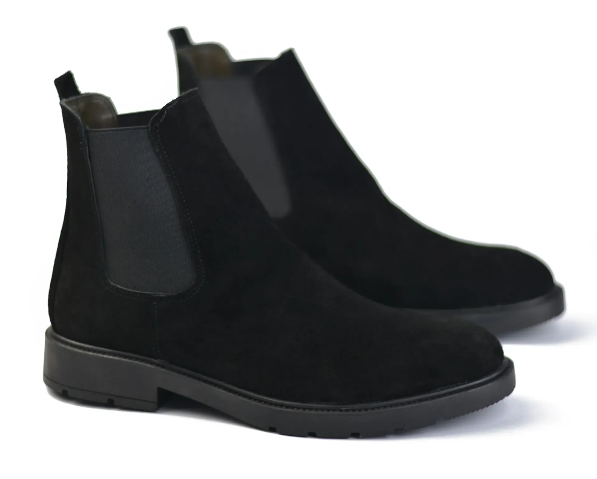 [20830140] Suede Chelsea boots (Black, 40)