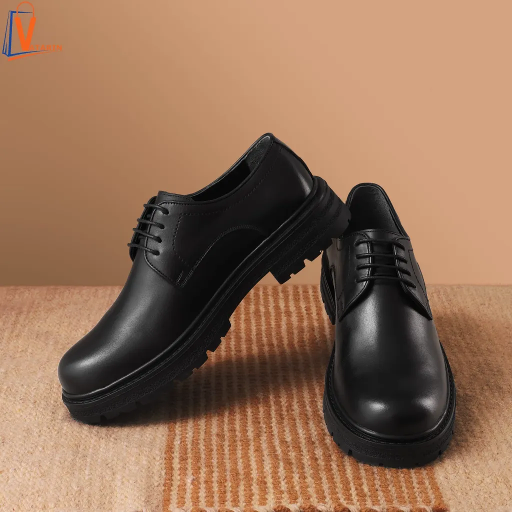 Chunky shoes, genuine leather, rubber sole, code 2098