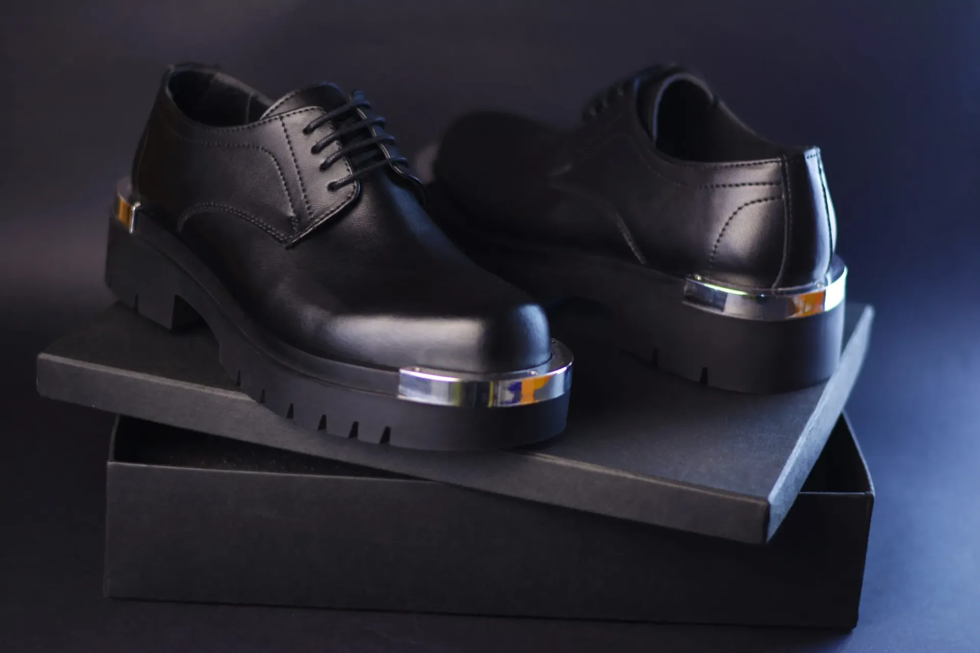 [21140141] Chunky shoes made from genuine leather with a foam sole (41)